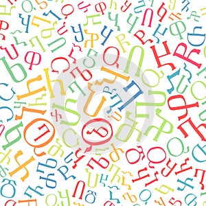 Georgian alphabet texture background