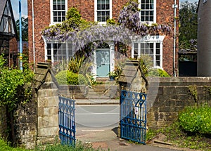 Georgian brick home by church gates in Ellesmere Shropshire