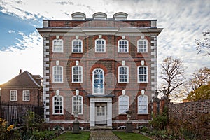 Georgian building made from red brick Rainham Hall