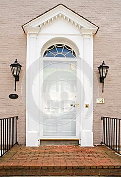 Georgian Front Door of Brick House