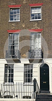 Georgian house with sash windows