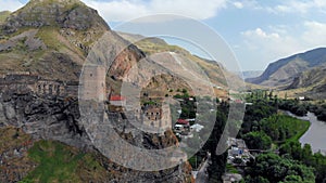 Georgian Khertvisi fortress Aerial view