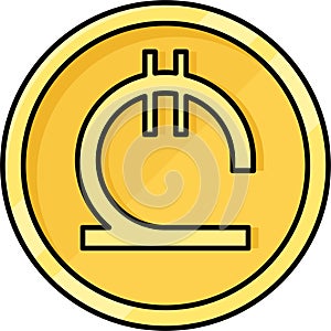 Georgian lari coin, currency of Georgia