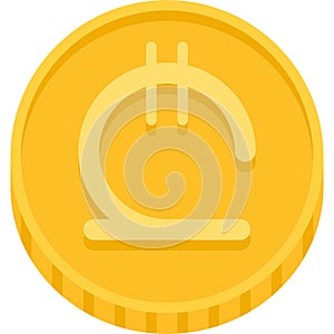 Georgian lari coin, currency of Georgia