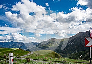 Georgian Military Road and Georgia-Russia Frendship Monument Hi-Res Panorama