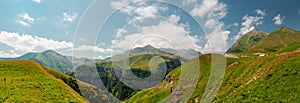 Georgian mountines panoramic wiew