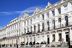 Georgian terraced houses photo