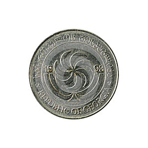 5 georgian tetri coin 1993 reverse