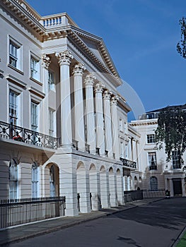 Georgian townhouse mansions surrounding Regent`s Park