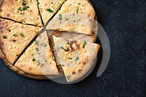 Georgian traditional flatbread khachapuri