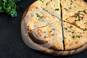 Georgian traditional flatbread khachapuri