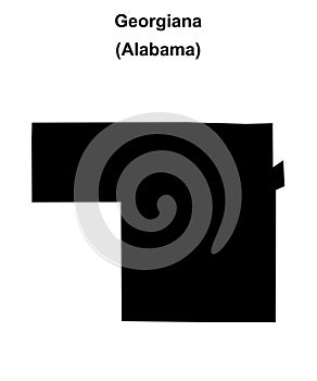 Georgiana outline map