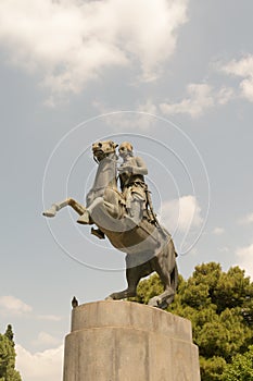Georgios Karaiskakis statue in Sidagma Athens
