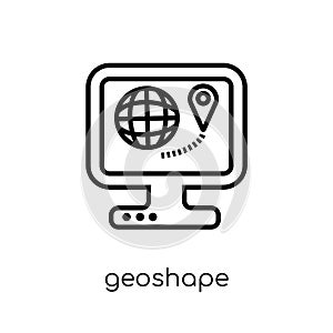 GeoShape icon. Trendy modern flat linear vector GeoShape icon on