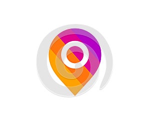 Geotag or location pin logo icon design