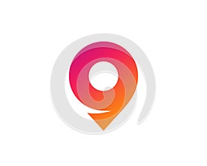 Geotag or location pin logo icon design