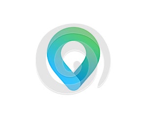 Geotag or location pin logo icon design photo