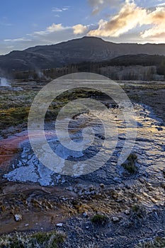 Geothermal activity at Geyser in Iceland