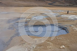 Geothermal area at Hverir in Iceland