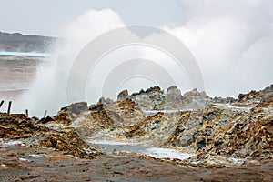 Geothermal area in iceland