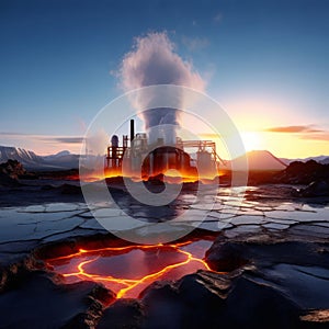 geothermal energy heat energy extracted from the earths undegro photo
