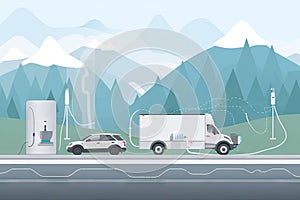 geothermal energy system powering electric vehicle charging station