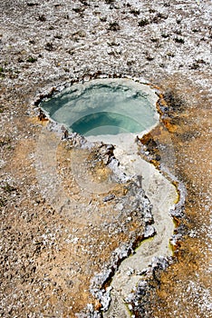 Geothermal feature at west thumb at Yellowstone National Park (USA