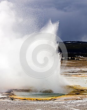 Geothermal Geyser Erupts Violently Into The Air