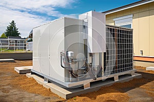 geothermal heat pump system, efficiently heating and cooling home