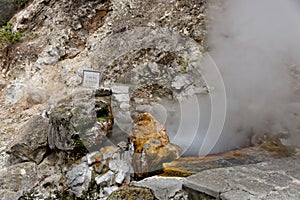 Geothermal hot water in Furnas on the island of Sao Miguel