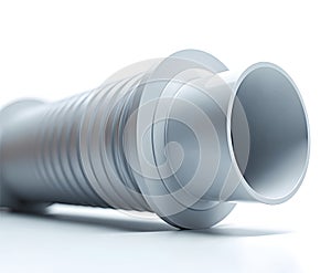 Geothermal Pipe Model Isolated on White