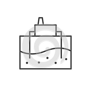 Geothermal plant line outline icon