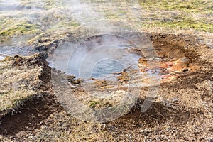 Geothermal Pool Geysir Iceland