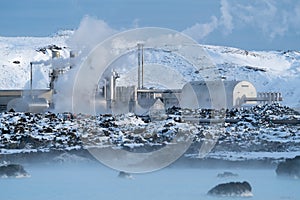 Geothermal power plant of Grindavik, Iceland