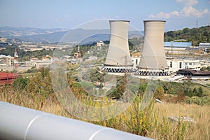 Geothermal power production, Larderello in Italy