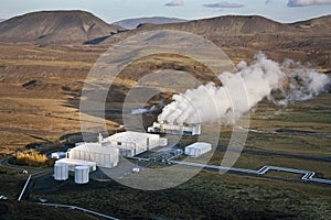 Geothermal Power Station in Iceland photo