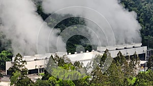 Geothermal power station in Mindanao. Philippines.