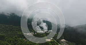 Geothermal power station in the mountains of Mindanao. Philippines.