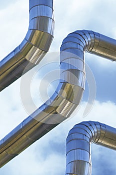 Geothermal power station with stainless steel pipe structure