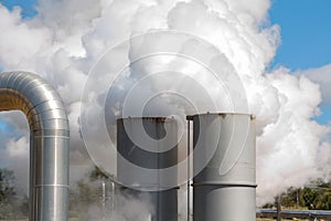 Geothermal power station in Wairakei, New Zealand