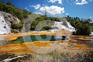 Geothermal spring in Orakei Korako Hidden Valley. North Island new zealand