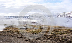 Geothermal Vents Geysir Iceland