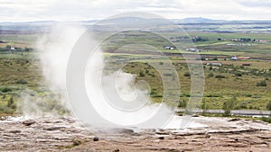 Geothermally active valley of Haukadalur