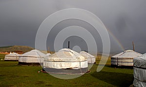 Ger camp in Mongolia