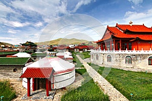 The ger camp at Ulaanbaatar , Mongolia