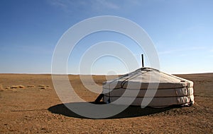 Ger in Gobi Desert Mongolia