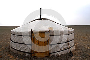 A ger in the Gobi Desert, Mongolia