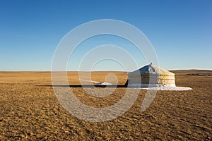 Ger in the steppe of Mongolia