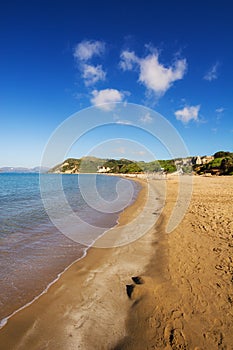 Gerakas beach (protected Caretta Caretta turtle nesting site) on Zakynthos island