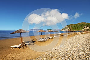 Gerakas beach (protected Caretta Caretta turtle nesting site) on Zakynthos island